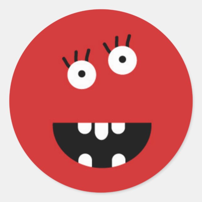 Little Monster Classic Round Sticker (Front)