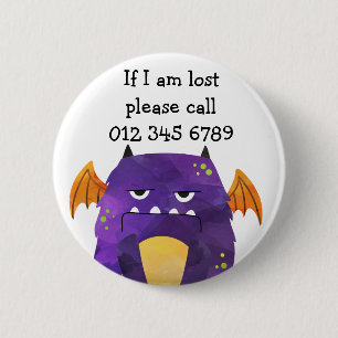 Little Monster, Emergency contact 2 Inch Round Button