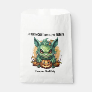 Little Monster Green Creature Halloween Favour Bag