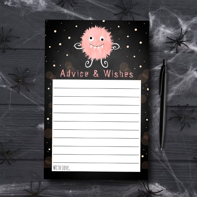 Little Monster Halloween Baby Shower Advice (Creator Uploaded)