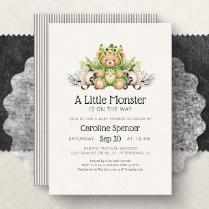 Little Monster Halloween Baby Shower Invitation