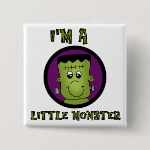 Little Monster Halloween Tshirts and gifts 2 Inch Square Button