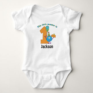 Little Monster Kids 1st Birthday Personalized Baby Bodysuit