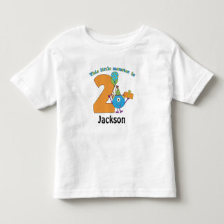Little Monster Kids 2nd Birthday Personalized Toddler T-shirt