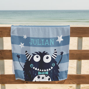 Little Monster Personalized Beach Towel