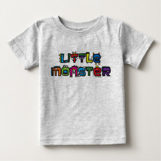 Little Monster -Text Doodles (Bright) Baby T-Shirt