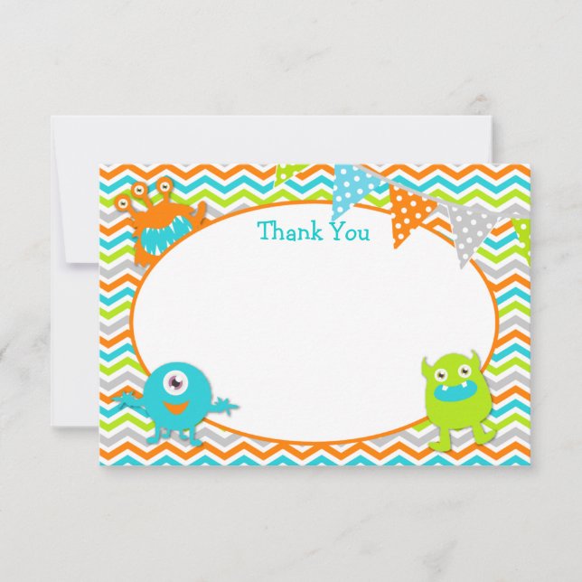 Little Monster Thank You Cards (Front)