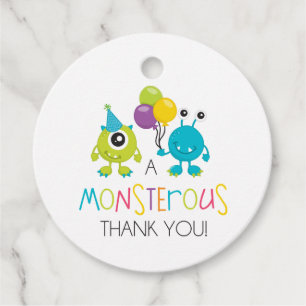Little Monster Thank You Tag