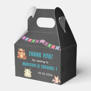 Little Monster Themed Birthday Party Favor Box