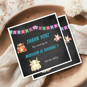 Little Monster Themed Birthday Party Napkin