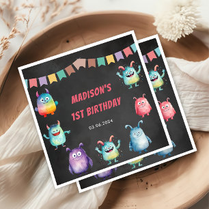 Little Monster Themed Birthday Party  Napkin
