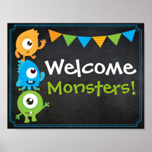 Little Monster Welcome Sign