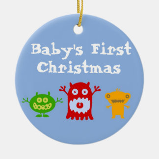 Little Monsters Baby's First Christmas Ornament