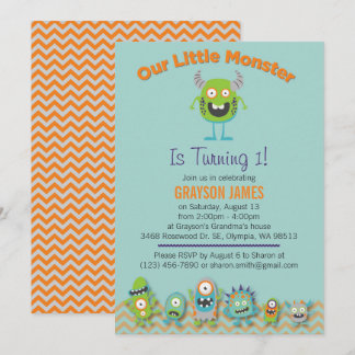 Little Monsters Birthday Party Invitation