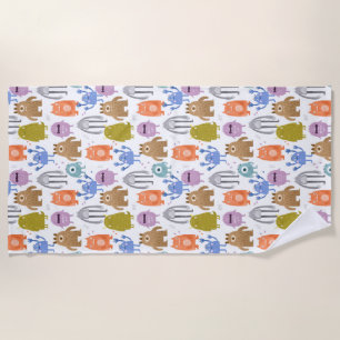Little monsters kids nursery beach towel