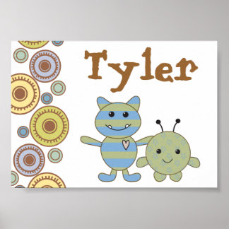 Little Monsters Personalized Name Photo Poster