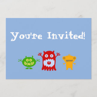 Little Monsters Personalized Party Invitation
