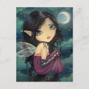 Little Moon Gothic Big-Eye Fairy Art Postcard