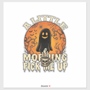 Little Morning Pick Me Up Halloween Ghost Skull Mu