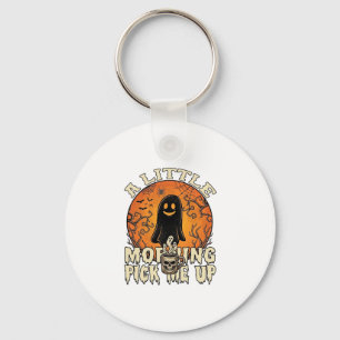 Little Morning Pick Me Up Halloween Ghost Skull Mu Keychain