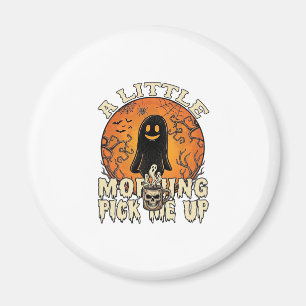 Little Morning Pick Me Up Halloween Ghost Skull Mu Magnet