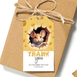 Little mouse in cheese Thank you Gift Tags