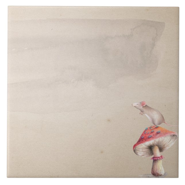 Little mouse mushroom tile (Front)