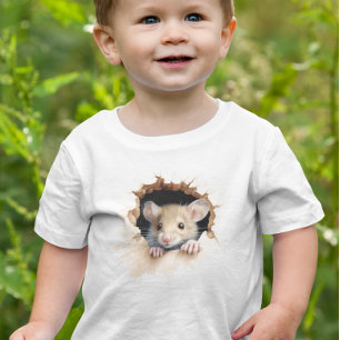 Little Mouse Shirt Pale Peeking