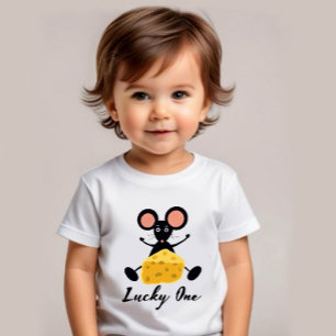 Little mouse with cheese baby T-Shirt