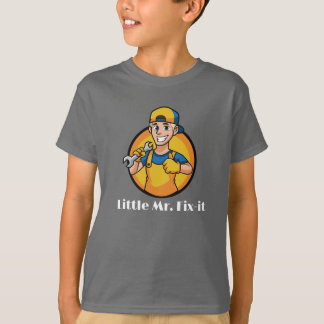 Little Mr. Fix-it, Blue-eyed, Customizable T-Shirt
