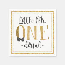 Little Mr. One Derful 1st Birthday  Napkins