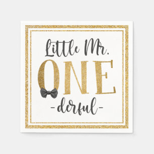 Little Mr. One Derful 1st Birthday Napkins