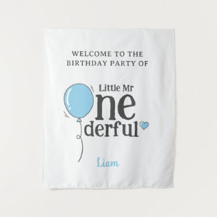 Little Mr Onederful Party Welcome Tapestry