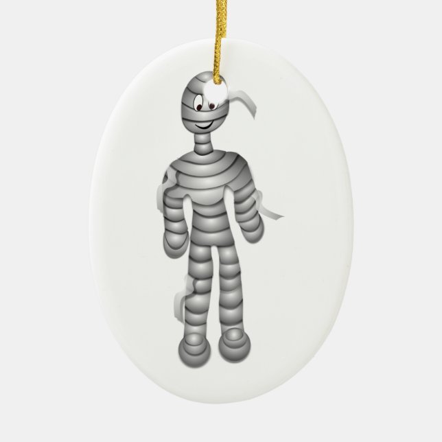 Little Mummy Ceramic Ornament (Front)