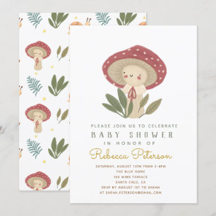 Little mushroom Baby Shower Invitation