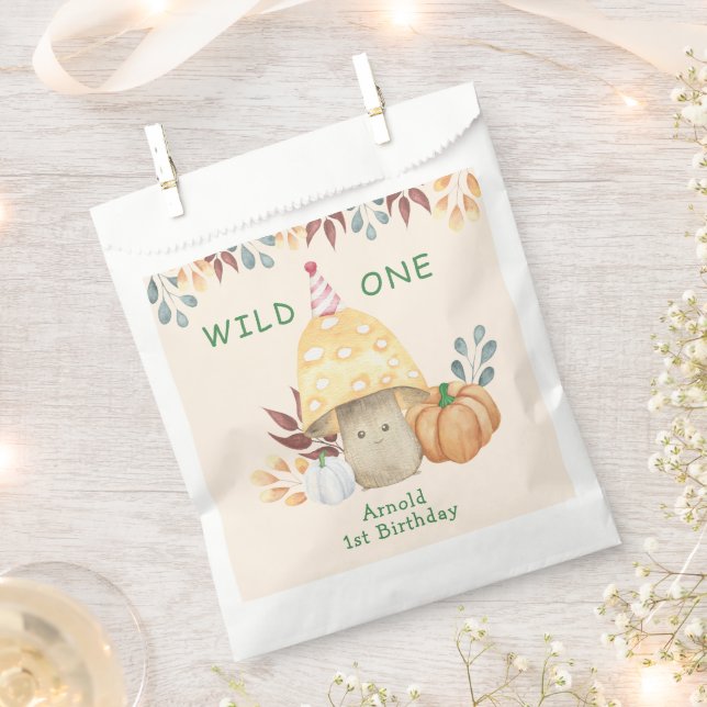 Little Mushroom first Birthday Party  Favour Bag (Clipped)