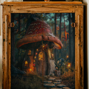 Little Mushroom House Decoupage Tissue Paper