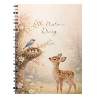Little Nature Diary Cute Deer Bird Nest Notebook |