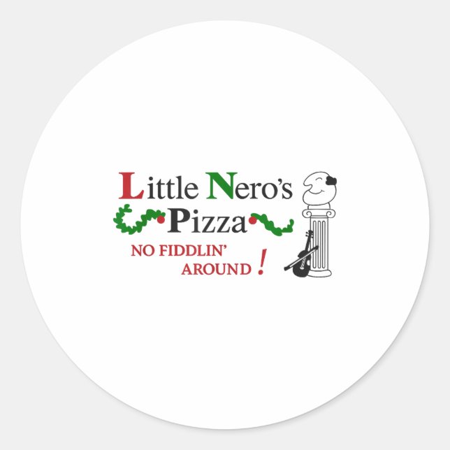 Little Nero's Zza  Classic Round Sticker (Front)