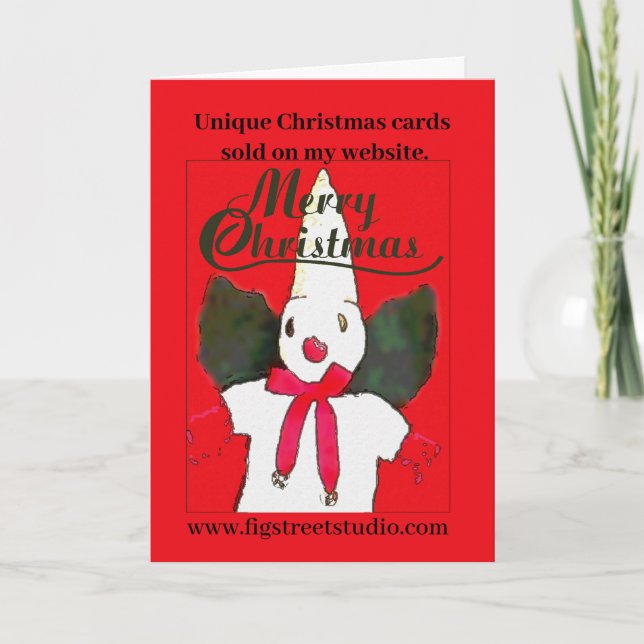 Little New Orleans Snowman Holiday Card (Front)