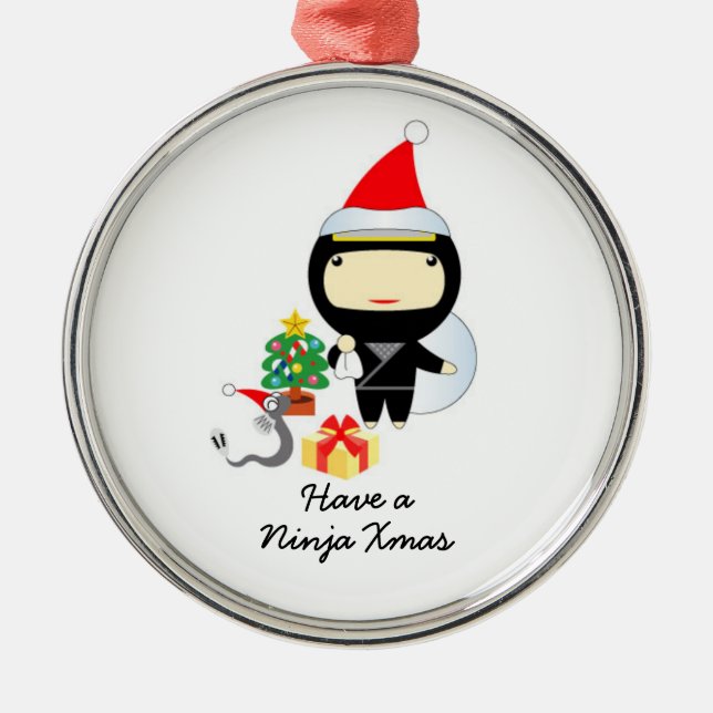 Little Ninja Christmas Ornament (Front)