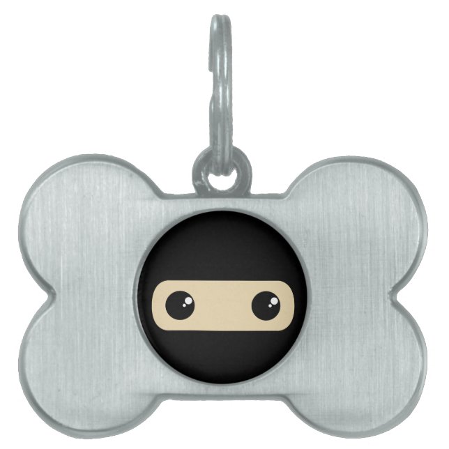 Little Ninja Pet Name Tag (Front)