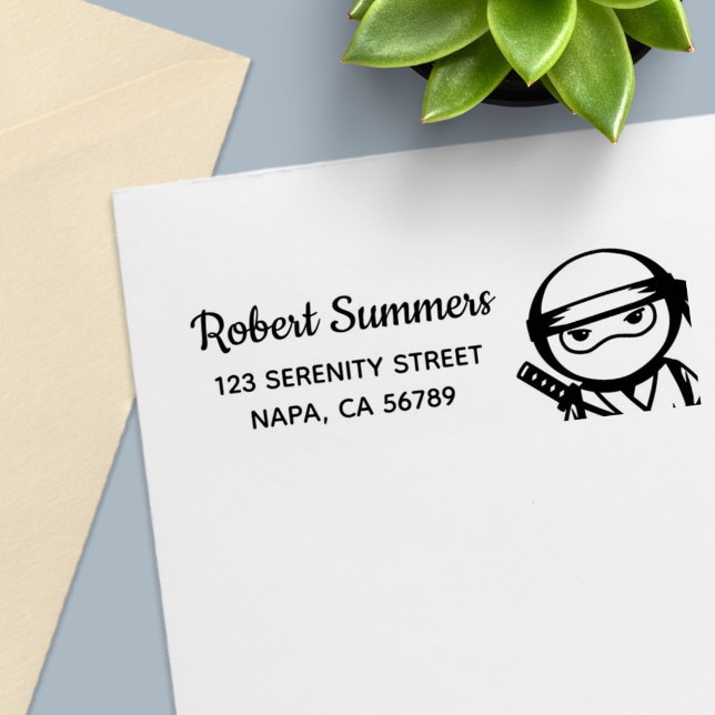 Little Ninja Warrior Address Self-inking Stamp (Creator Uploaded)