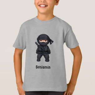 Little Ninja Warrior Custom Name T-Shirt
