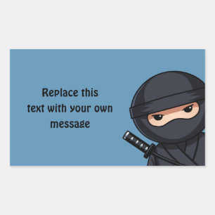 Little Ninja Warrior on Blue Sticker