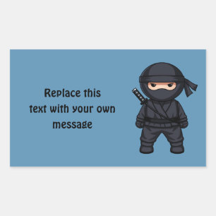 Little Ninja Warrior on Blue Sticker