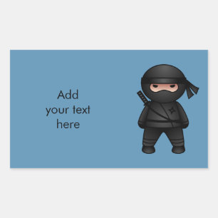 Little Ninja Warrior on Blue Sticker