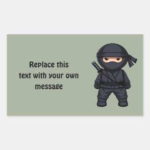 Little Ninja Warrior on Sage Green Sticker