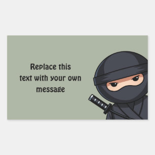 Little Ninja Warrior on Sage Green Sticker
