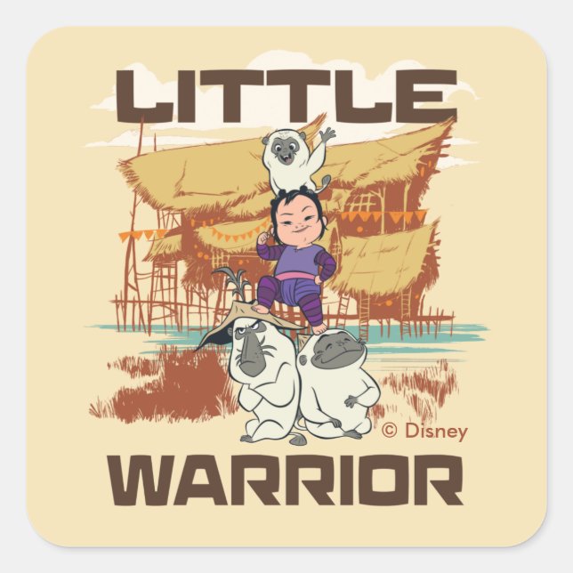 Little Noi & Ongi - Little Warrior Square Sticker (Front)